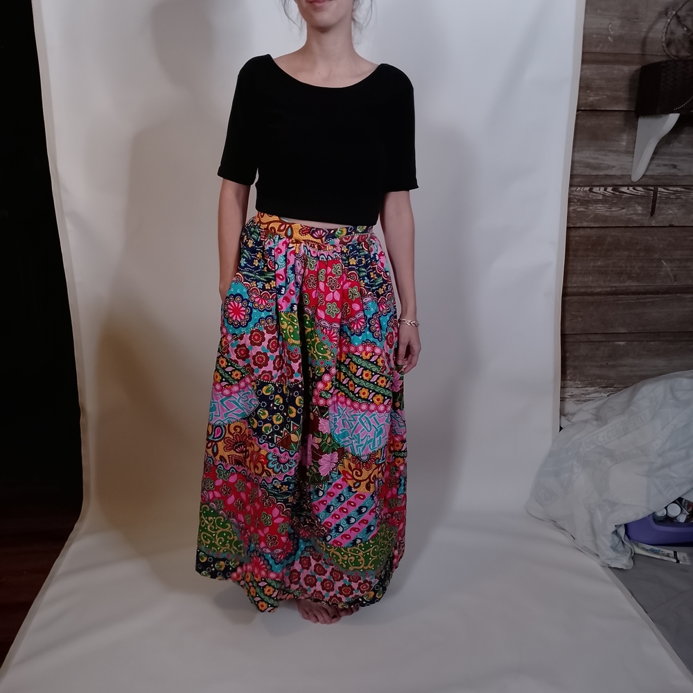 Colorful Floral Maxi Skirt